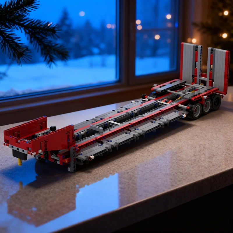 846pcs MOC C Model Low Loader Trailer Technical Model Building Blocks Construction Christmas Gifts Toy Creative DIY Idea Brick