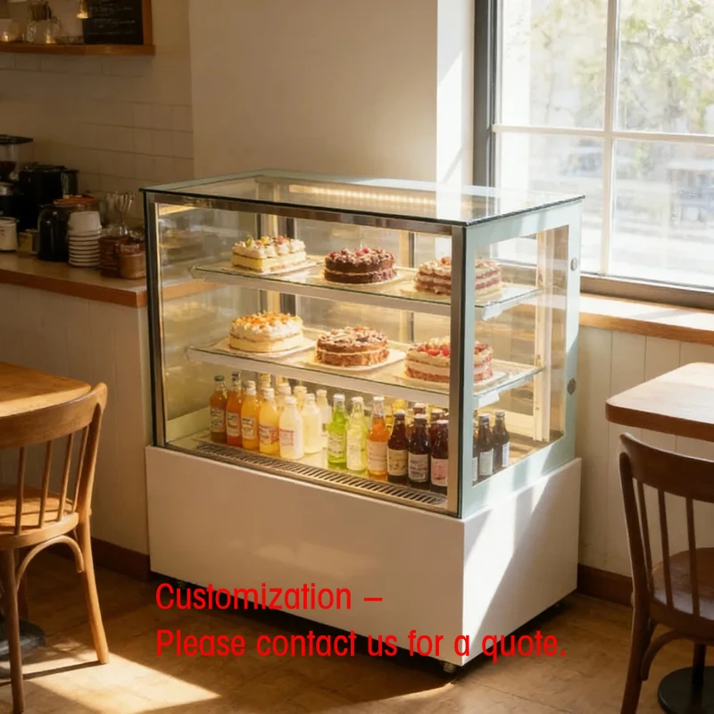 custom.New Right-angle Glass Cake Display/refrigerated Display/bread and Pastry Warming Cabinet, Suitable Bakeries