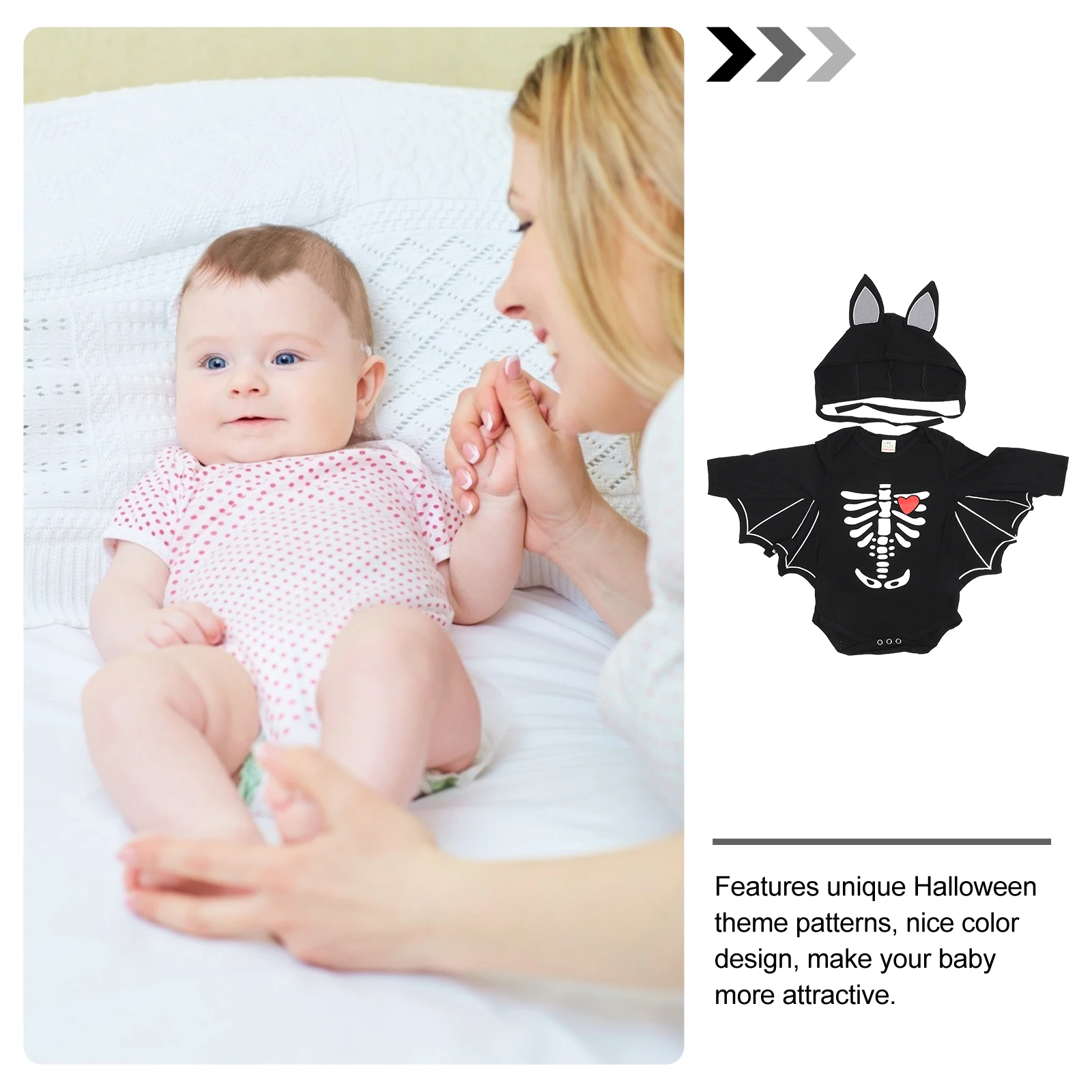 

Bat-sleeved Baby Jumpsuit Halloween Kids Jumpsuits Toddler Party Rompers Clothes Cotton Child