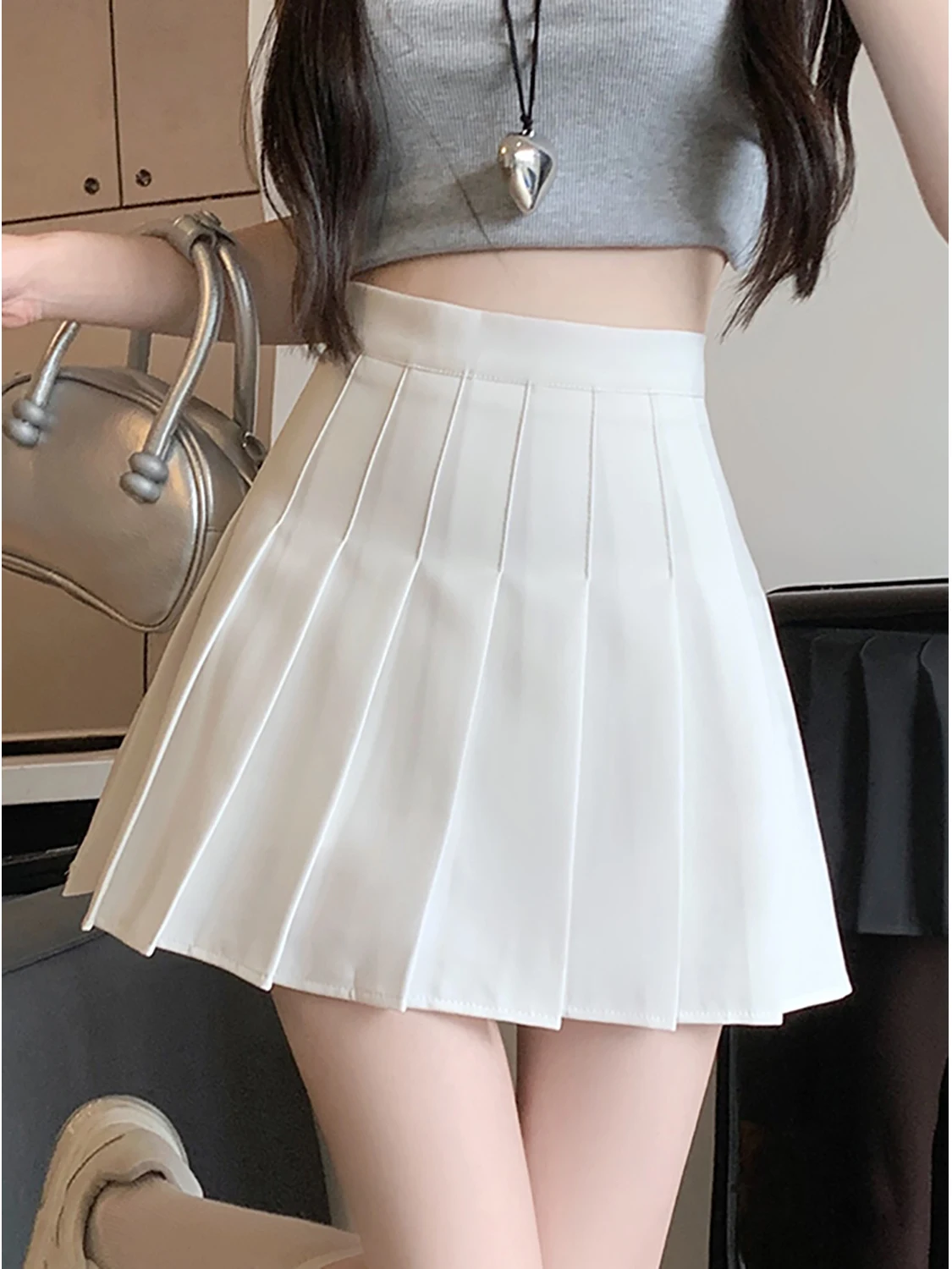 

Bla Extended High Waist Gingham Skirt for Women Autumn Winter New Sle Small Size A-Line Skirt Commute Lady Sle