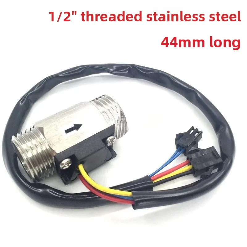 Stainless Steel Water Flow Sensor with NTC Thermistor Temperature Meter 4/6/1 Inch Thread