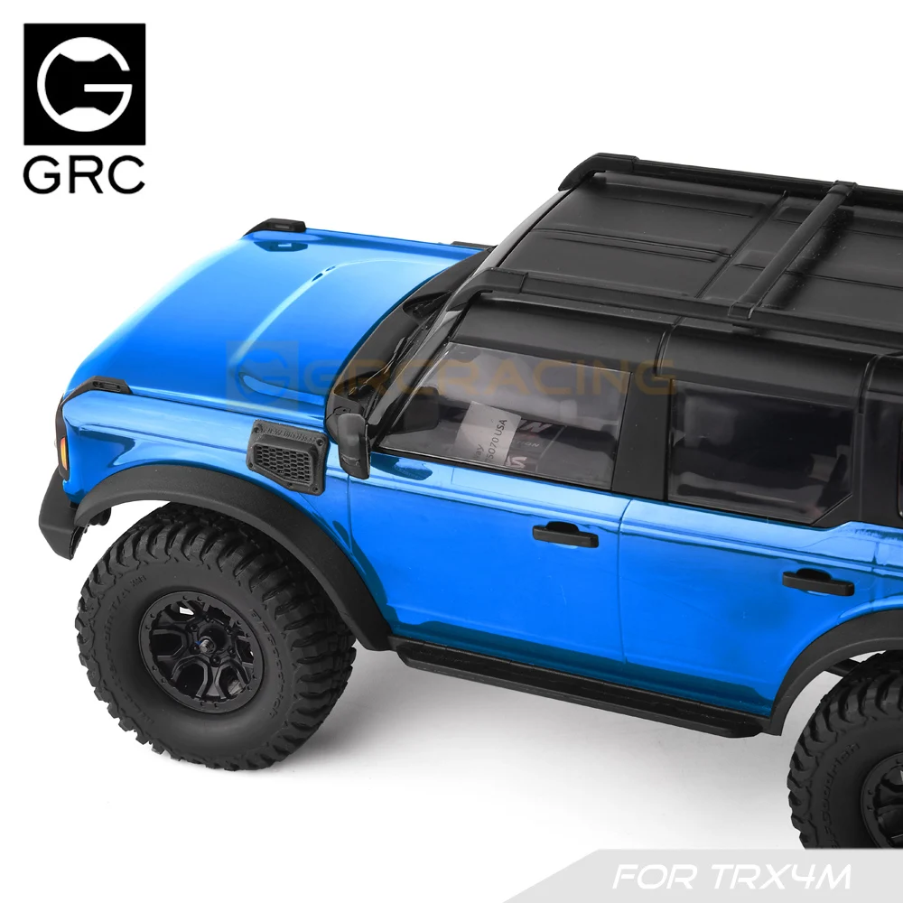 Preto impressão 3d estéreo capô do motor entrada de ar para trax Trx-4m 1/18 bronco trx4m rc rastreador carro atualizado peças grade de entrada de ar