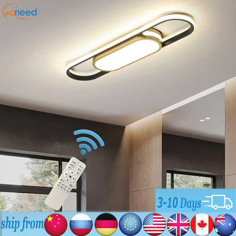 

70CM/40W LED Ceiling Lights Dimmable Modern Flush Mount LED Ceiling Lamp with Remote Control Acrylic Linear 2.3ft (3000-6500K)