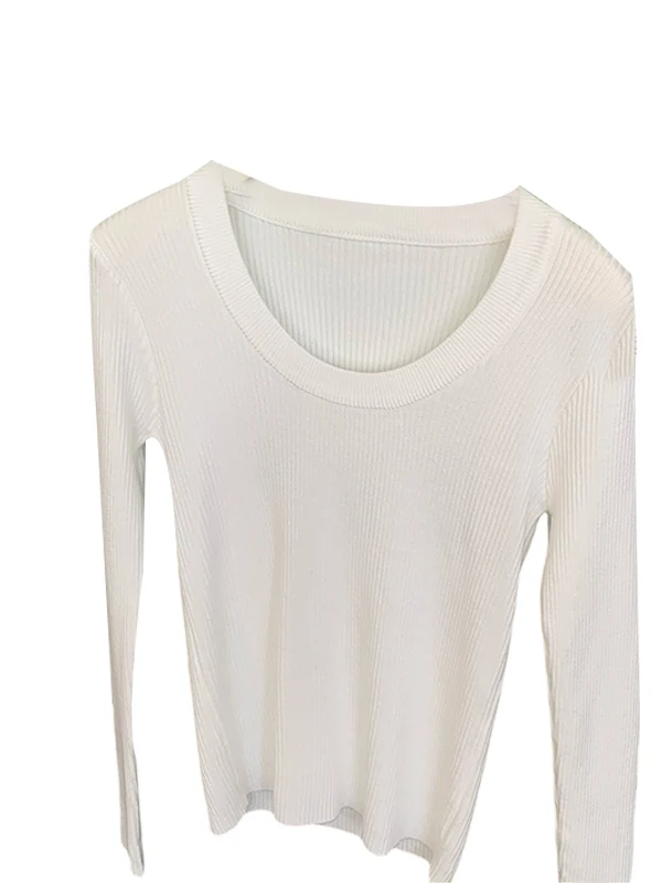 

Вязаный свитер Sweet Sle, женский эластичный базовый слой, облегающая верхняя одежда, варианты сезона весна-осень