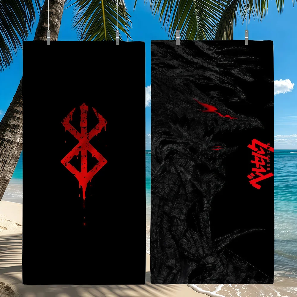 Berserk Japanese Anime cool Towel Quick Drying Beach Towels Are Suitable For Swimming Pools Camping Yoga And The Gym