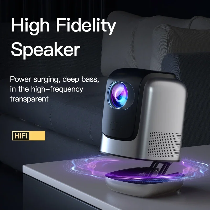 New Design Smart Projector 4K Small Home Office Interactive Wall Projector Game Room Projector with Invisible Bracket