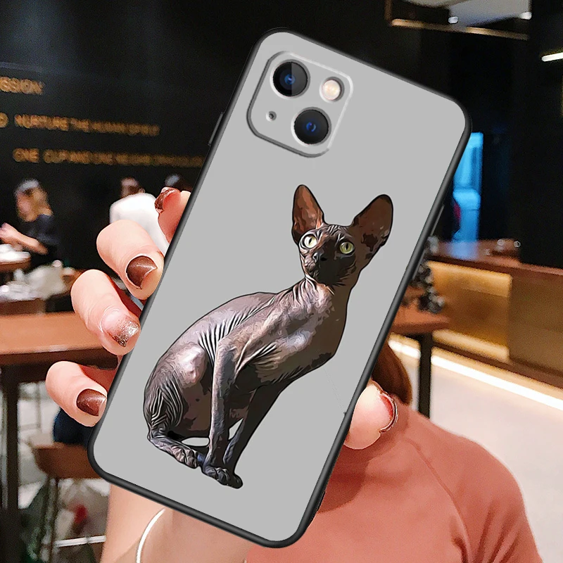 Sphynx Sphinx Cat Case For iPhone 14 13 12 11 15 16 Pro Max Plus X XS XR 12 13 Mini Cover Accessories