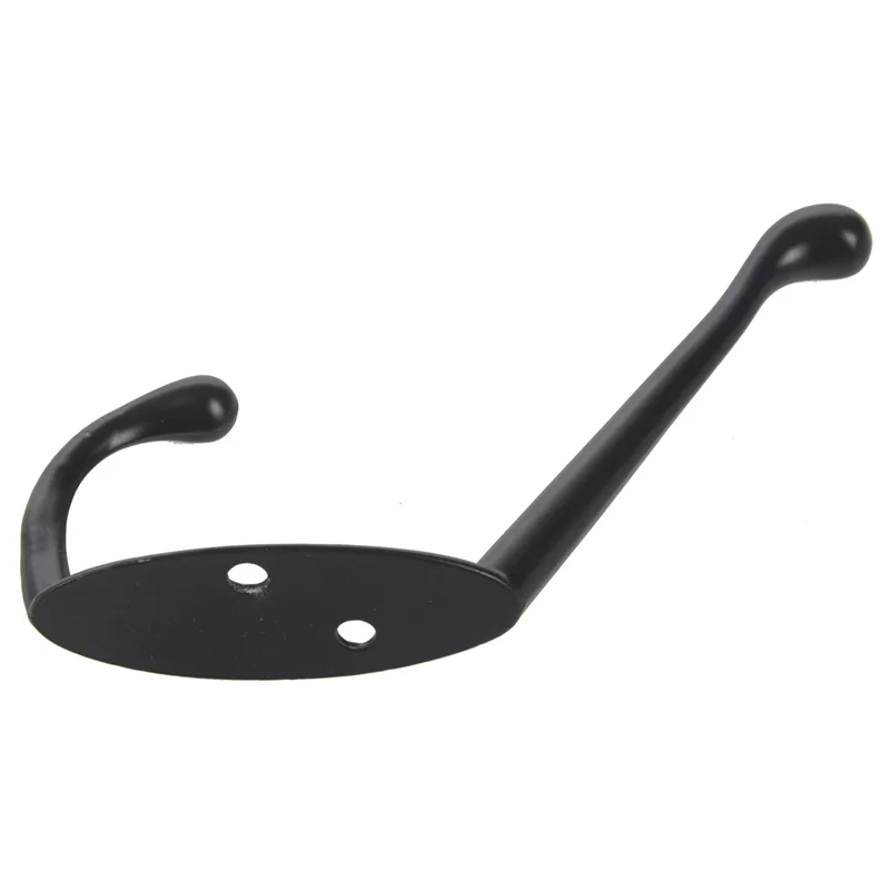 

ABVG-36 Pack Сверхмощные крючки для одежды, настенные крепления для фурнитуры для шляп, двойная вешалка для одежды в стиле ретро с 80 винтами, черный цвет