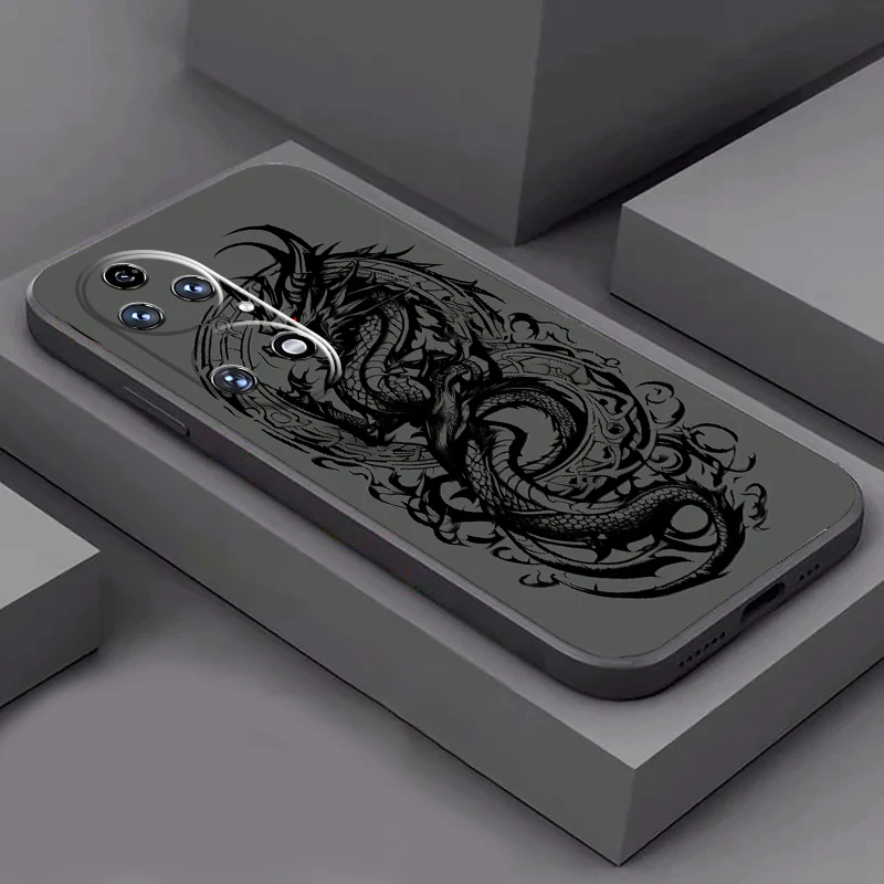 Chinese Divine Dragon Phone Case For Huawei Honor 50 50se 30 10 Lite 8X 9X Pro Mate 40 30 30E 20 10 Pro Plus