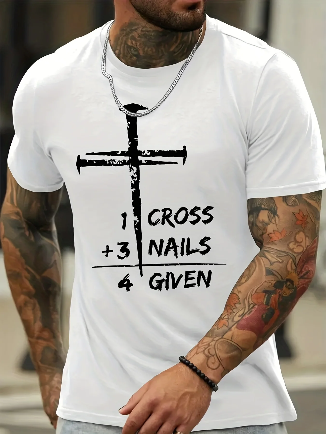 New Arrival Men's Religious T-Shirt - Premium Cotton Breathable Stylish Faith Print for Christian Believers & Casual Outings