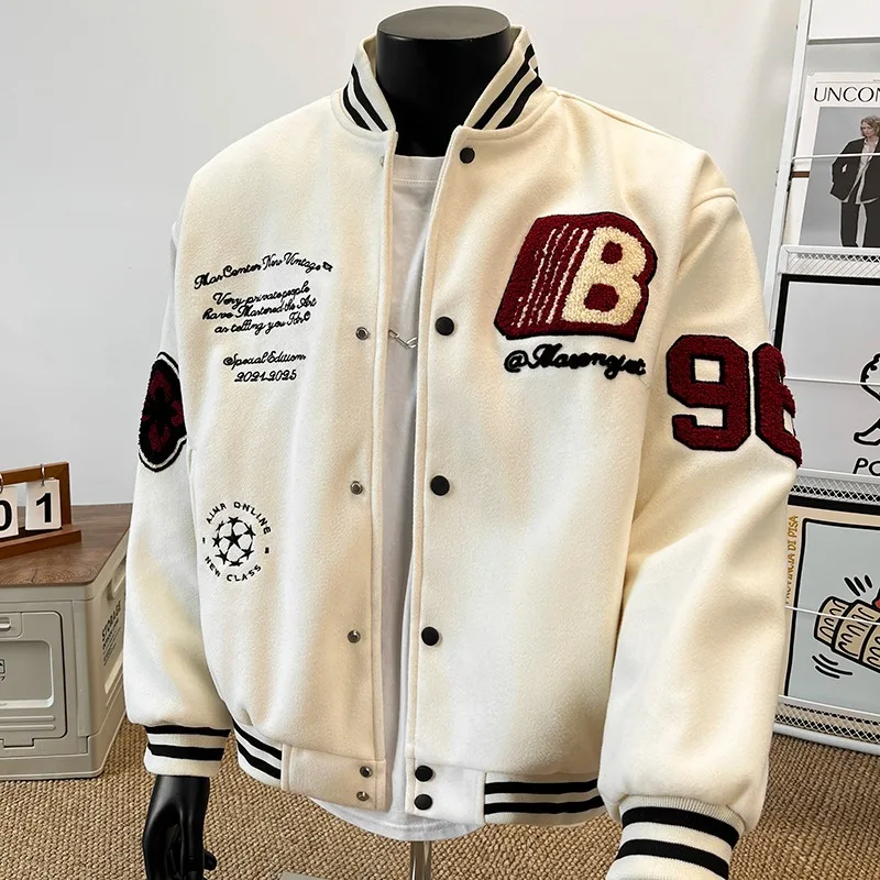 2026 Spring New Coat Boys Embroidered Baseball Jacket Fashionable and Versatile Trendy Youth Autumn Wear view 2