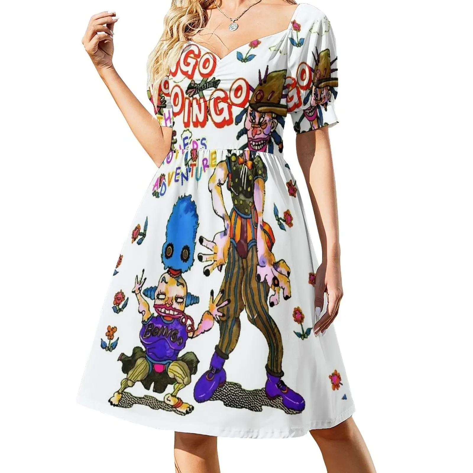 

Oingo Boingo Jojos Bizarre Short-Sleeved Dress loose summer dress Evening gown