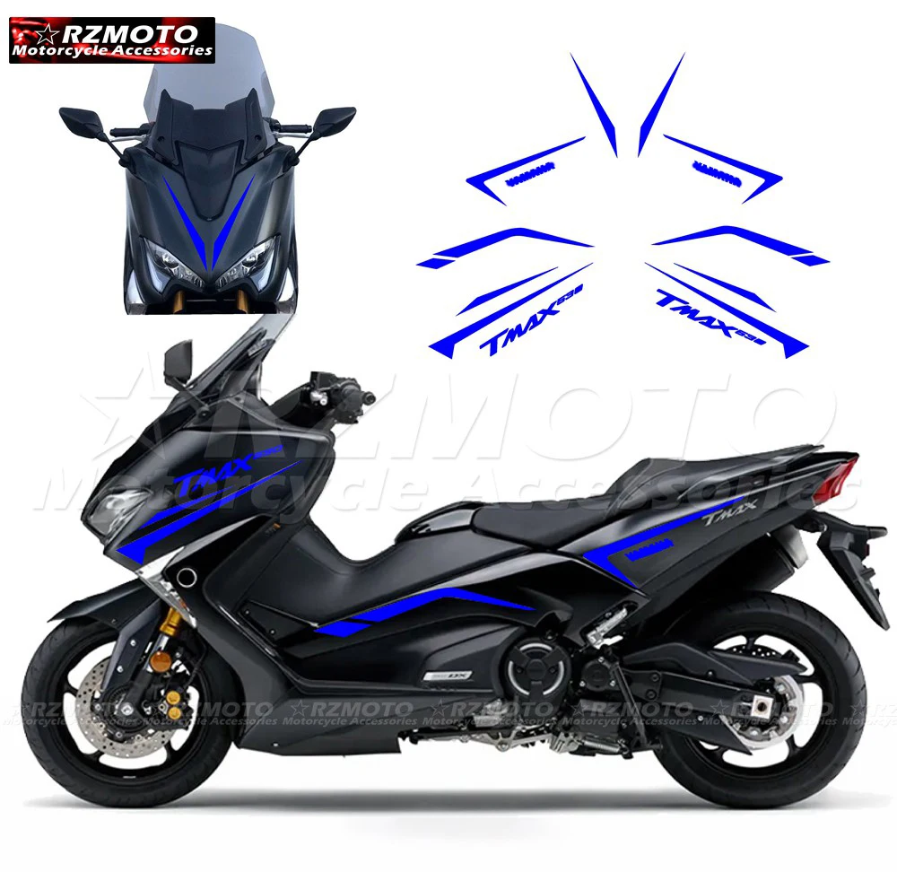 For Yamaha TMAX530 2017-2019 reflective stickers motorcycle body racing motorcycle accessories body decal decoration