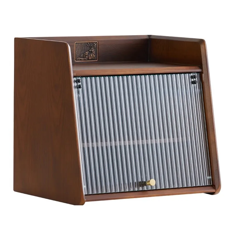 wood tabletop small storage cabinet cup water cup tea set coffee storage rack dining table countertop storage