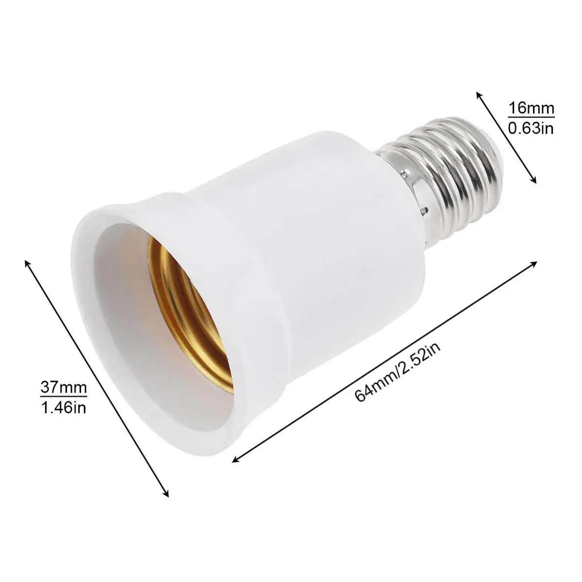 Socket Adapter 2pcs E17 to E26 Socket Adapter Intermediate E17 Socket to Standard E26 Socket Converter LED Light Bulb Converter