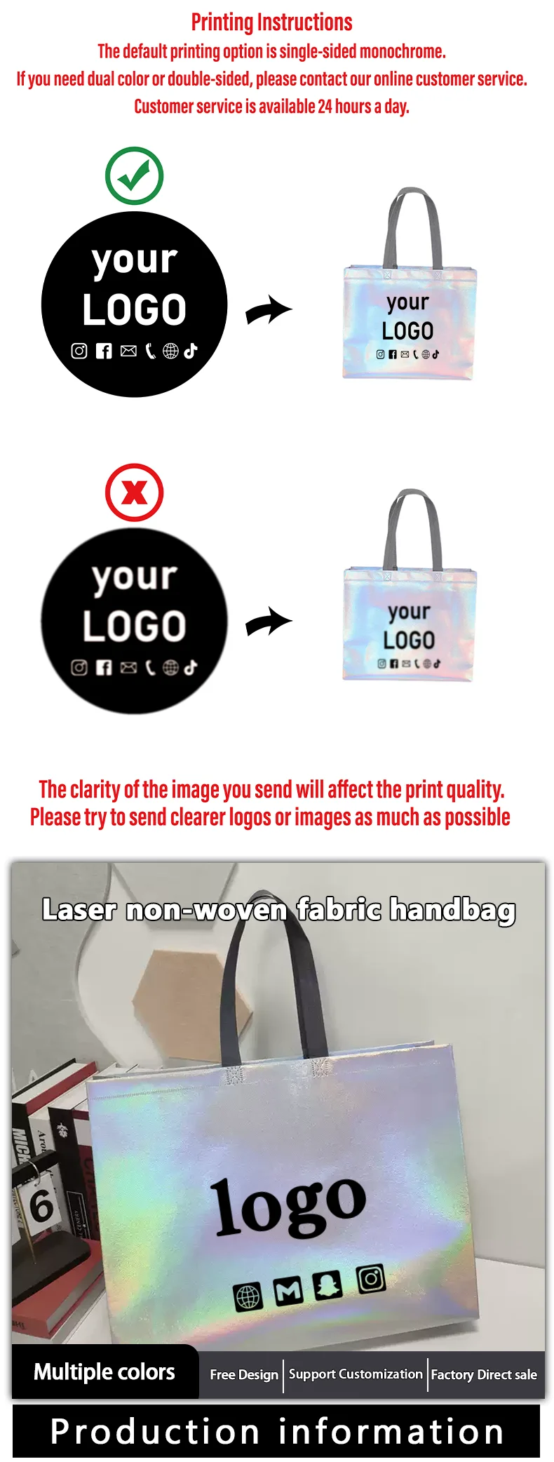 10 Stück Neue Laserbeschichtete Vliesstoff-Schultertasche Wasserdichte Damen-Einkaufstasche mit Unterstützung für individuelles Logo – Detail 1