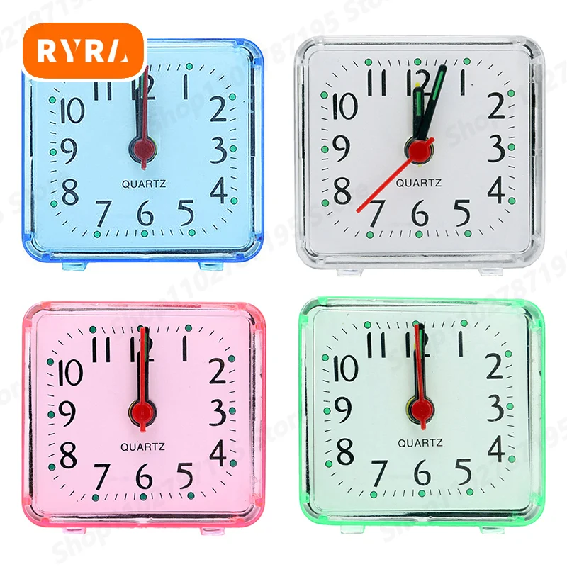 Creative Silent Alarm Clock Night Light Bedroom Bedside Office Small Alarm Clock Need Battery Loud Twin Bell Quartz Clock Alarm