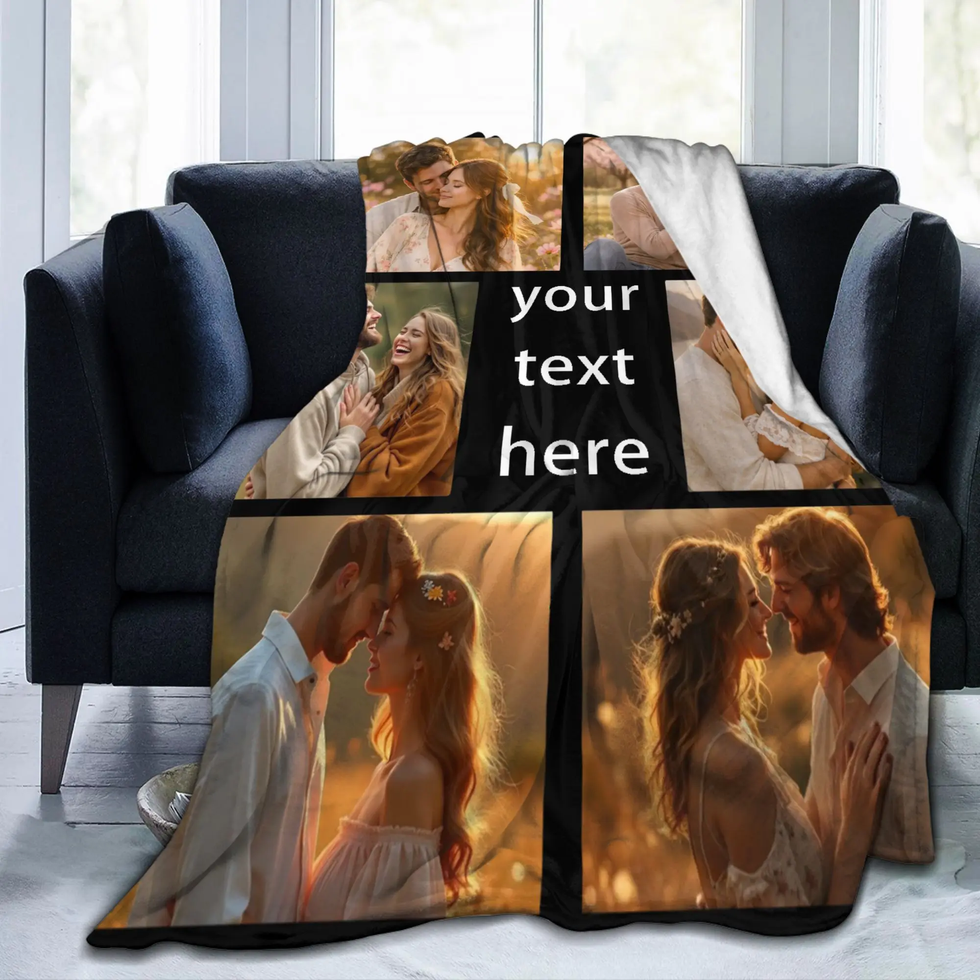 Sofa Fleece Custom Your Design Here Throw Blanket Flannel Personalized Logo Printed Blankets for Bedroom Travel Sofa Bedspreads