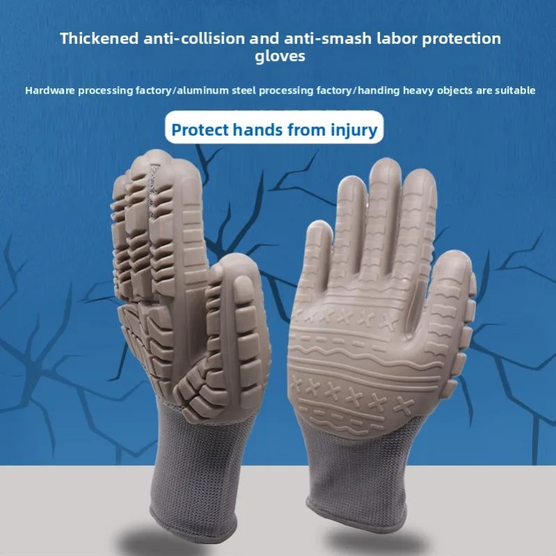 

TPE Injected Protective Gloves for Men Rubber Work Gloves Industrial Plastics Outdoor