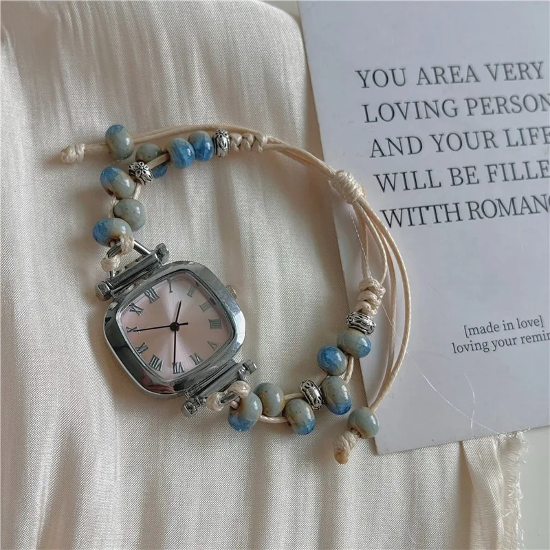 Orologio da donna in stile retrò semplice 2025, versatile, compatto, con quadrante piccolo, stile accademico personalizzabile