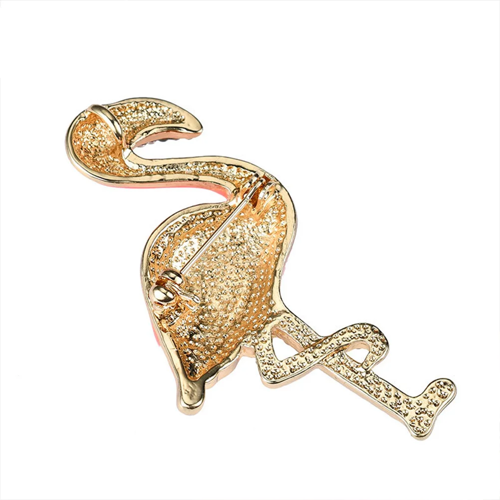 Broche con forma de flamenco a la moda, insignia exquisita, Pin creativo para uso en fiestas, bolso, suéter, vestido, traje, sombrero, bufanda, broche con forma de flamenco