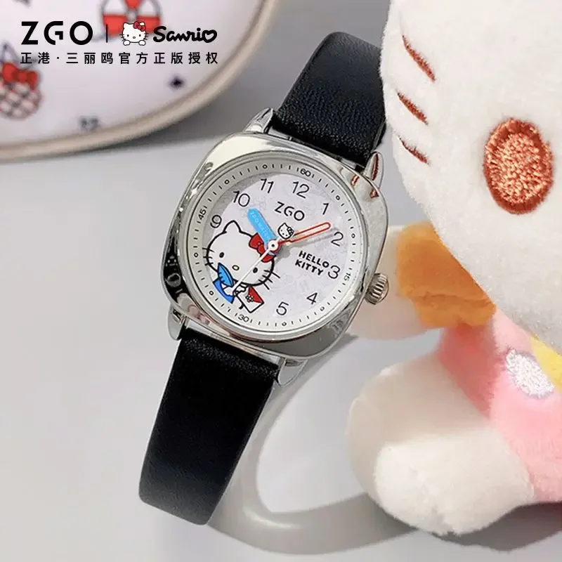 Miniso Hallo Kitty Uhr Frauen Retro mit kleinen Zifferblatt Nische Licht Luxus Teenager Student Quarzuhr neuesten 2024 neu