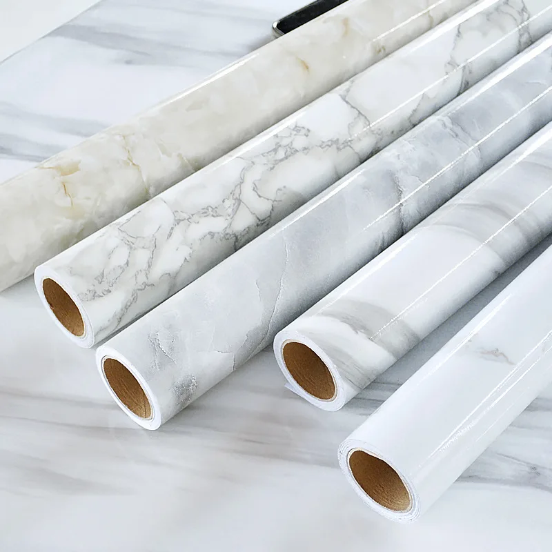 

Marble Wallpaper Rolls for Kitchen Furniture Refurbish Room Decor Wall Decorative Vinyl Self Adhesive Wall Stickers Home Decor