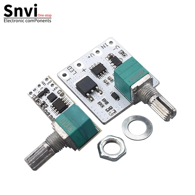 DC6-24V LED Mini Dimmer Constant Voltage Light Bar Microscope Live Fill Light Small Desk Lamp Knob Potentiometer Stepless Module