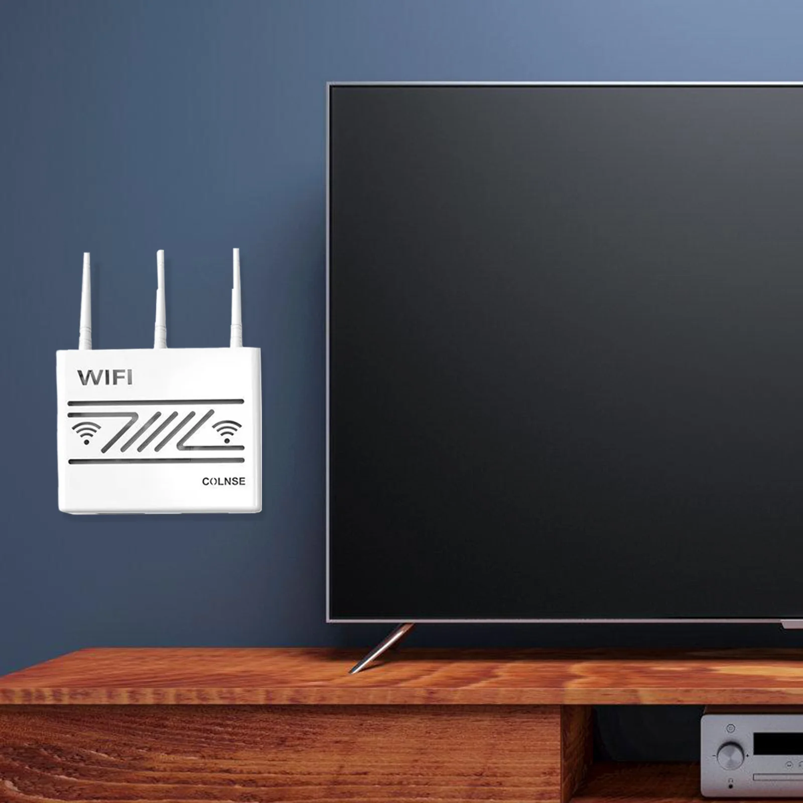 

Wall-Mounted WiFi Router Storage Box White PP Material Space-Saving Organizer for Box Small Electronics Home Decoration