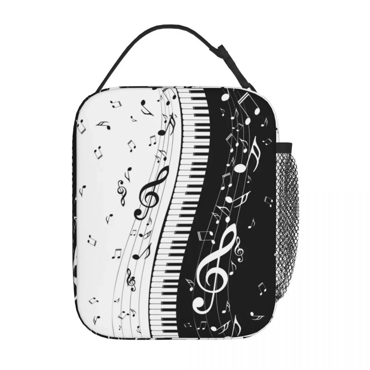 Aesthetic Piano Keys Musician Pianist Gifts Accessories Thermal Insulated Lunch Boxes Musical Notes Pianos Music Lunch Box