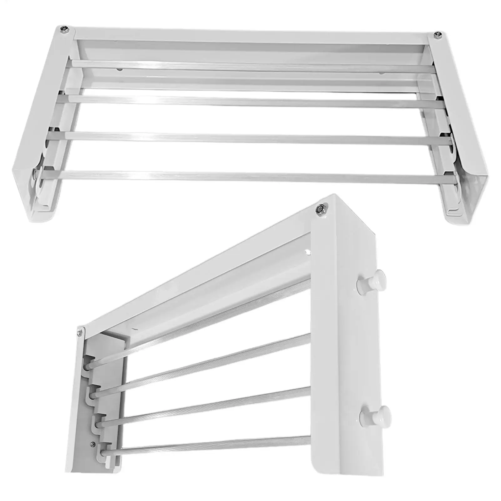 Space-Saving Wall-Mounted Balcony Clothes Dryer for Windows and Walls Practical and Durable Balcony Clothes Rack Easy Hanging