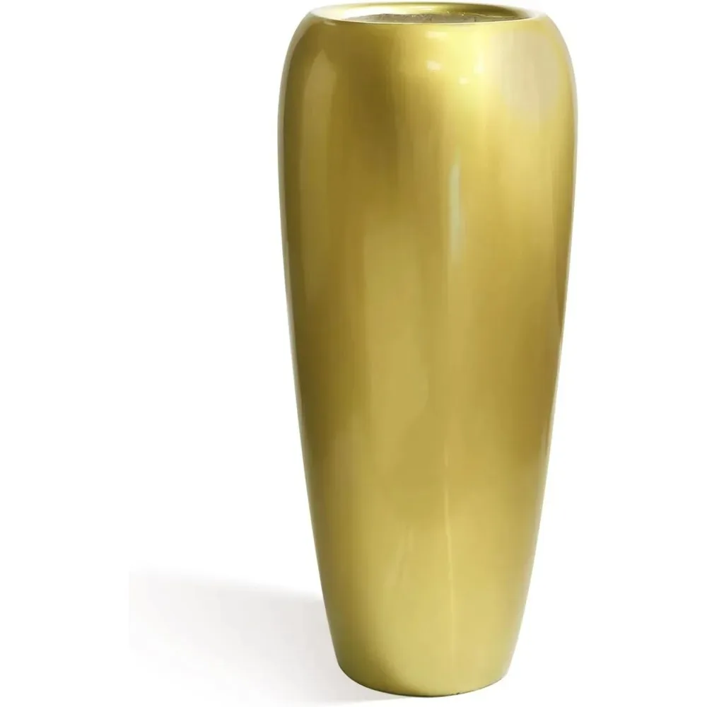 Tall Floor Vase, Large Modern Vase, Indoor, Outdoor Vase, Extra Floor Vase for Decor, 35.4 Inch, 90cm, Gold