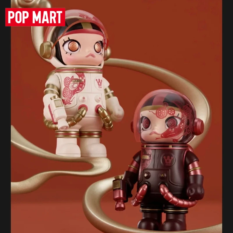 

Genuine POPMART MEGA SPACE MOLLY 2025 Snake New Year Limited Edition 100% Pendant Red and White Cute Figurine Festival Gift