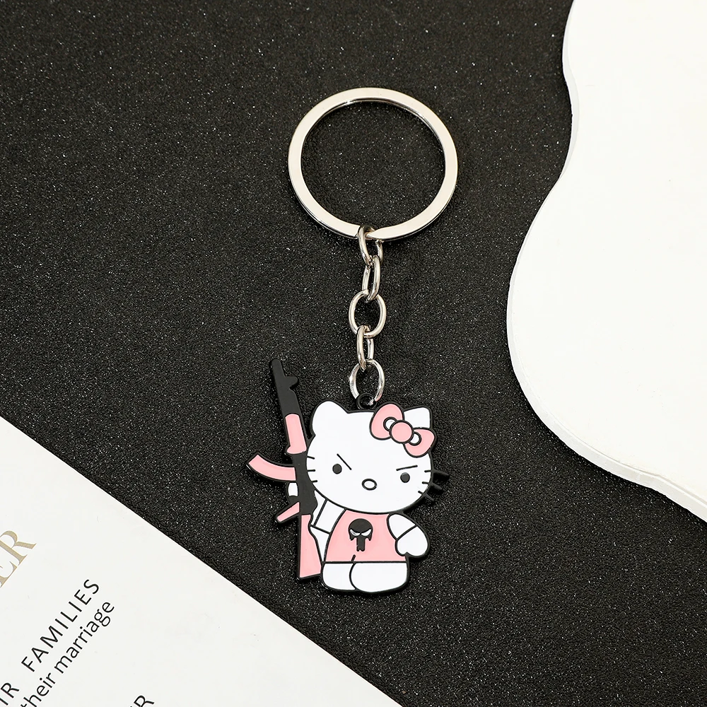 Sanrio Hello Kitty Keychain Cartoon Personality Cute Backpack Accessory Toy Gift for Birthday Party