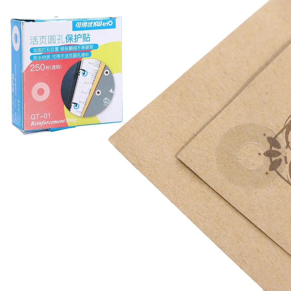 Reinforcement Ring Loose Leaf Self Adhesive Hole Punch Protector Binding Paper Sticker Hole Reinforcement Labels Round Stickers