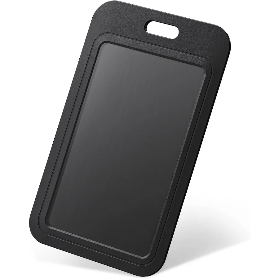 

50 Pack Sliding ID Badge Holder Hard Black Vertical Plastic Card Case Protector Pouch with Clear Window for Office School ID Cr