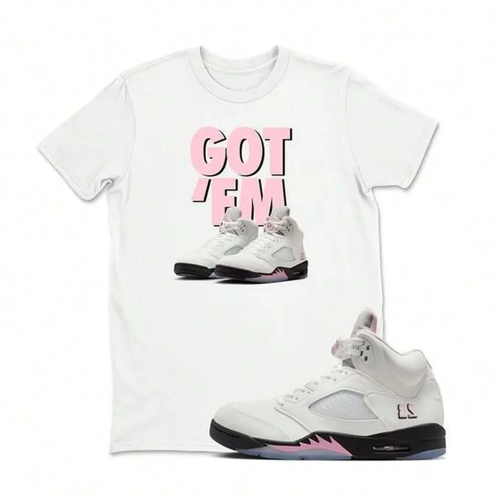 Jordans 5 Medium Soft Pink 35Th Anniversary Matching Sneaker Tee Shirt, Sneakerhead Outfit Shirt