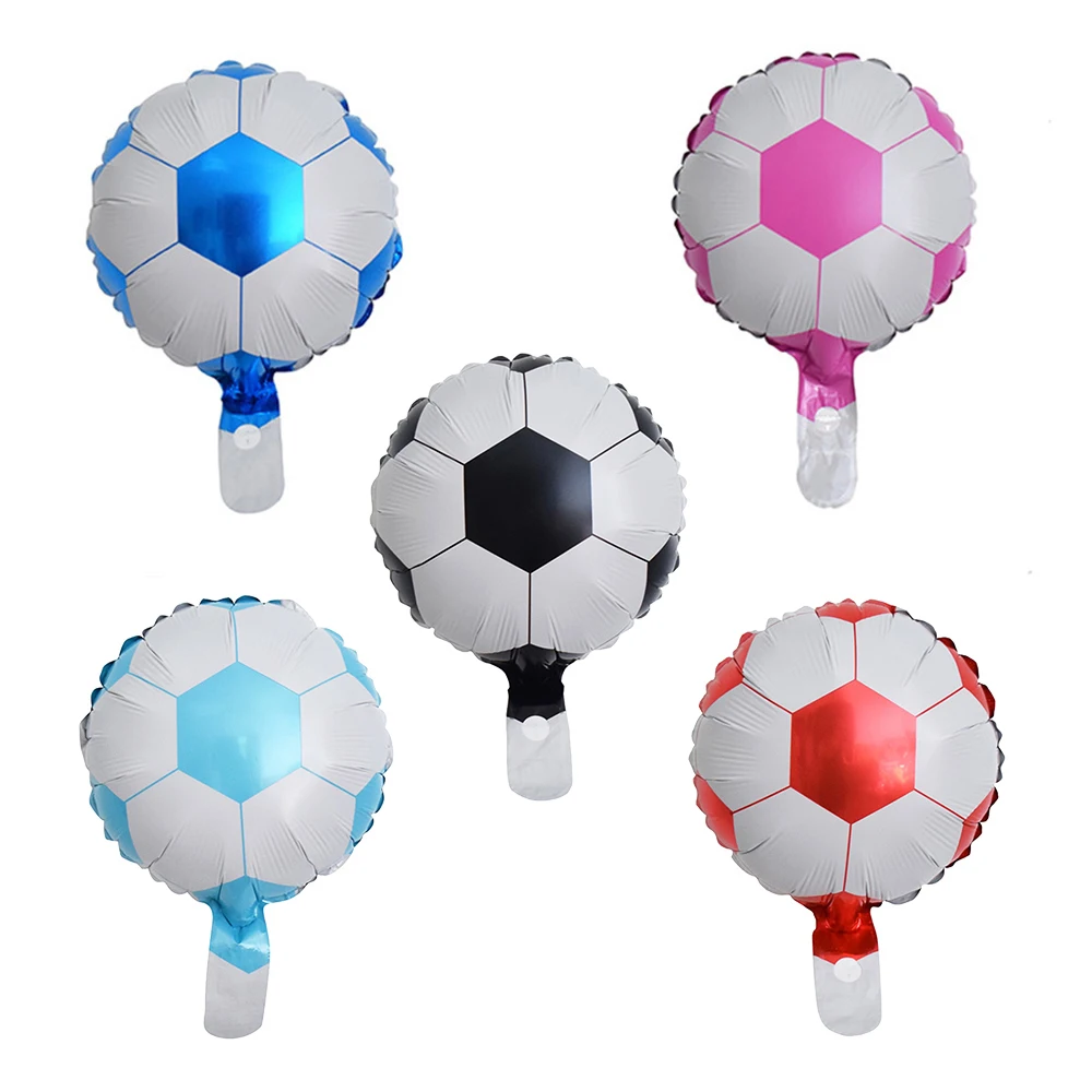 10Pcs 10inch Soccer Foil Balloons Football Sport Theme Party Decoration Balls Boys Birthday Party Decoration Supplies Globos