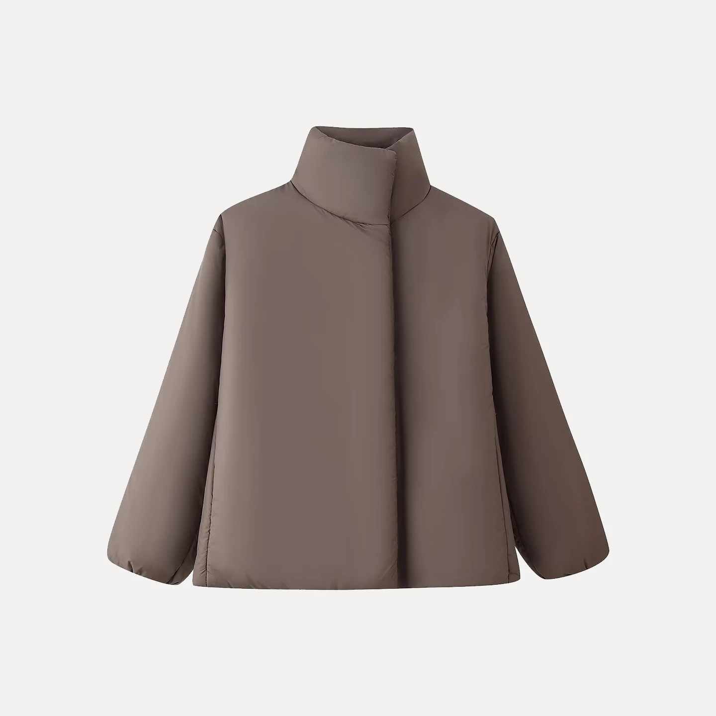 

Loose Casual Long Sve Stand Collar Button Coat for Women Autumn 2025 Faion Simple Versatile Stand Fit Ladies Jaet