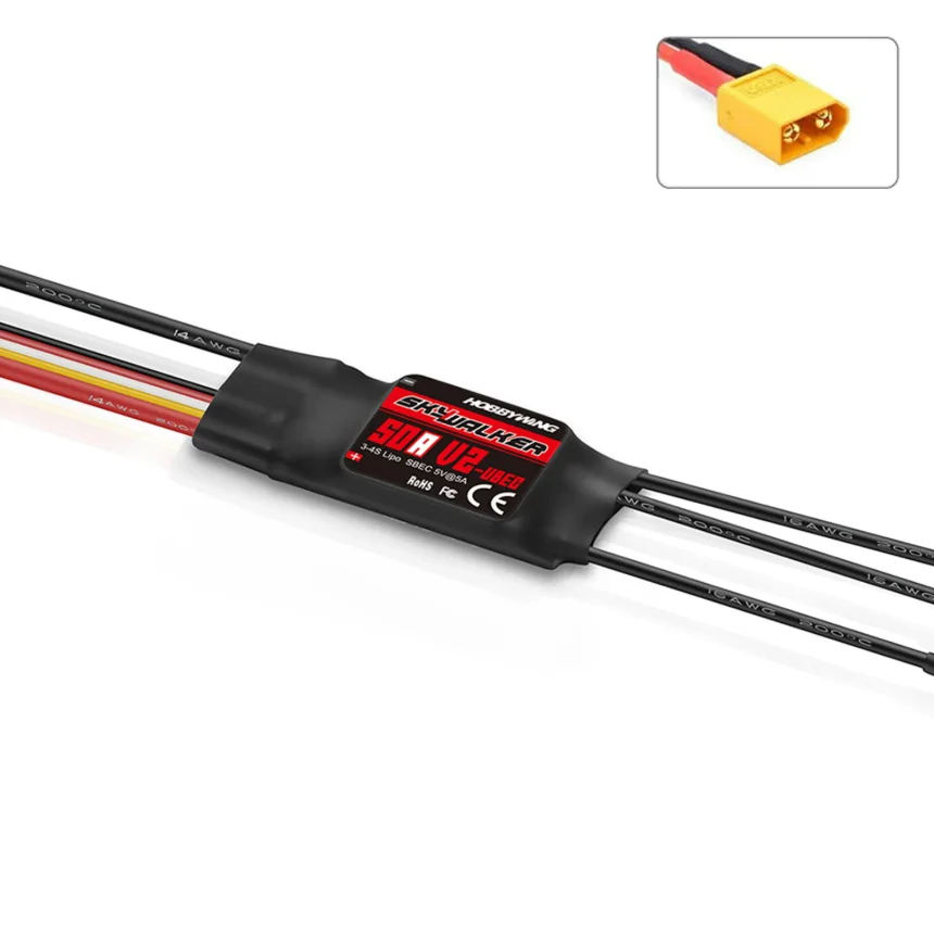 3536 1200KV Borstelloze Motor 2-4S w 50A V2 UBEC ESC Speed Controller voor RC FPV Drone Vaste vleugel Vliegtuig Skysurfer Zweefvliegtuig Vliegtuig