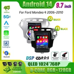 9.7inch For Ford Mondeo 4 MK4 2006-2010 Android 14 Wireless Carplay Car Radio Multimedia 4G GPS CarPlay Screen Navigation