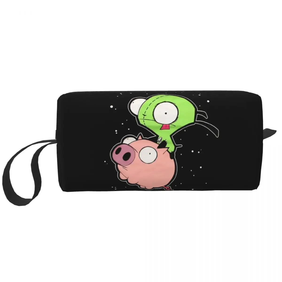 Invader Zim Art Pencil Cases Large Capacity Pen Bags Pen Box Pencil Pouch For Boys Girls Students Stationery Makeup Bag