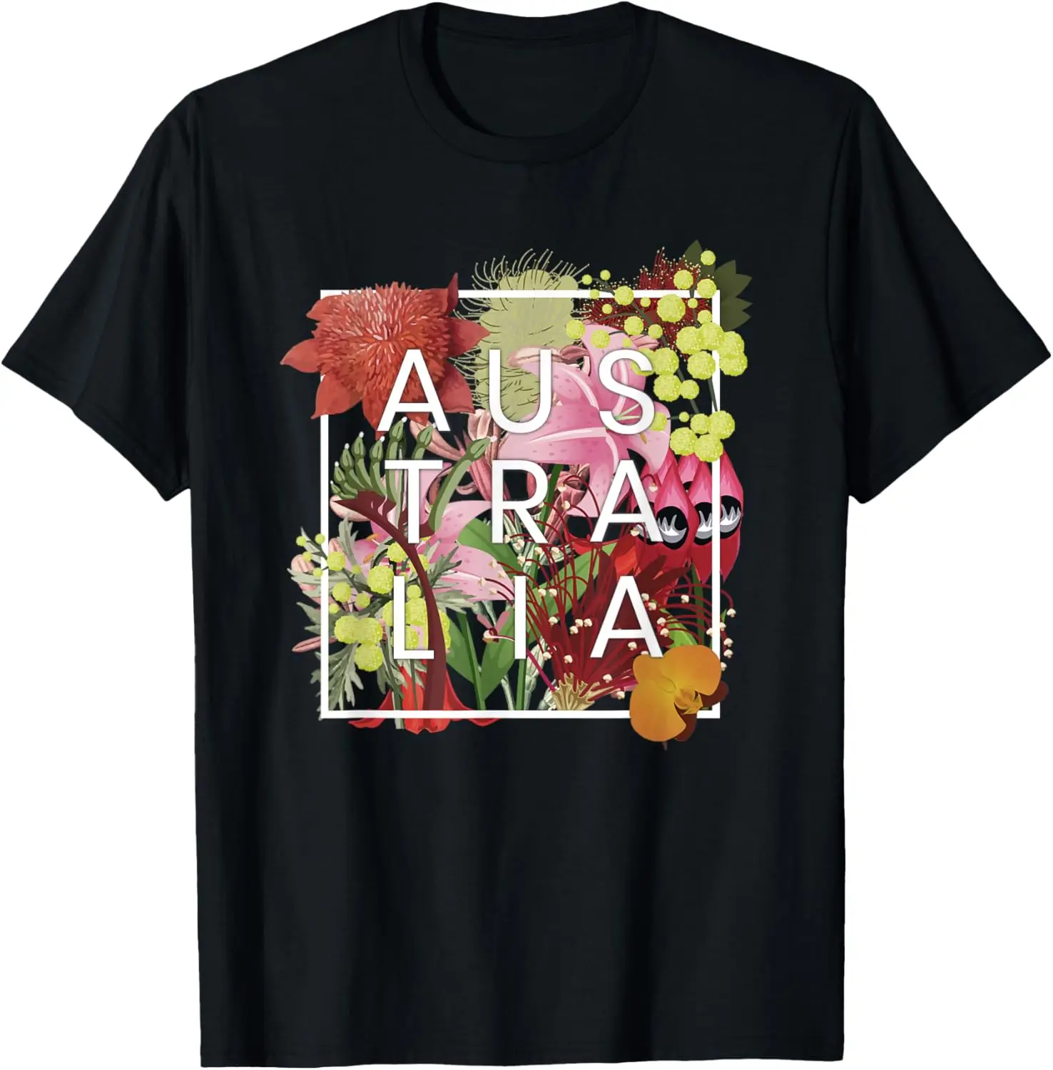 

Flowers of Australia Word Art — футболка австралийской гордости