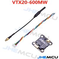 JHEMCU Crossover 5.8G Image Transmission VTX20-600 FPV Transmitter PitMode 25mW 100mW 200mW 400MW 600MW 7-26V Adjustable VTX