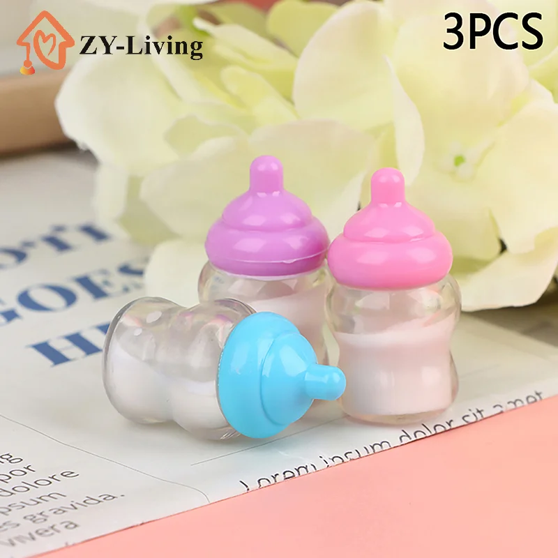 3PCS Dollhouse Baby Bottle Accessories Play House Toys Furniture Doll House Miniature Accessories view 3