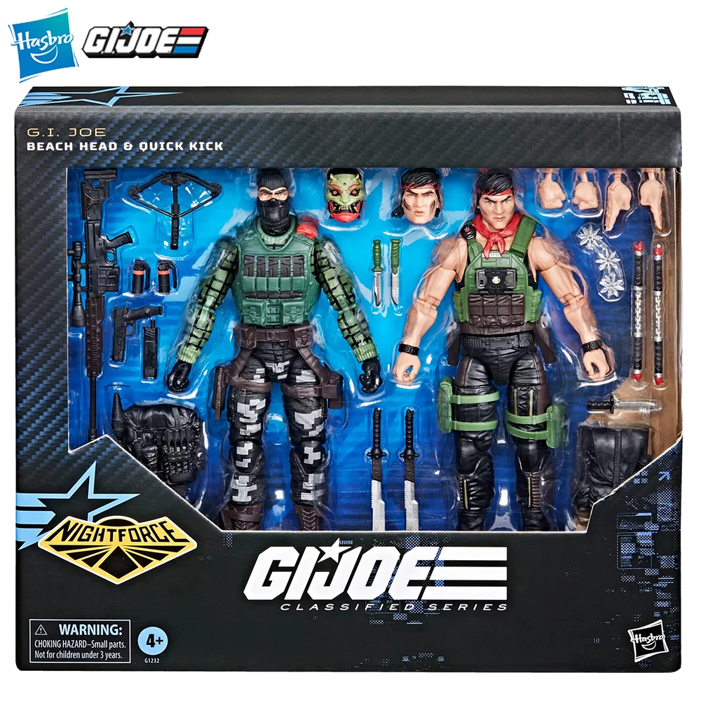 

Original NEW Hasbro G.I. Joe Classified Series #164, Night Force Beach Head & Quick Kick 2-Pack-Set Action Figure Model Toys