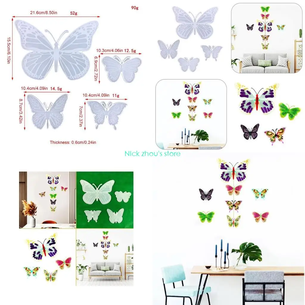 

E15E Wall Hanging Keychains DIY Epoxy Craft Necklace Keychain Jewelry Mold for Gifts