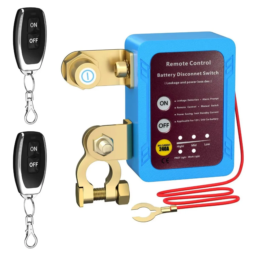 

12 В 240 А автомобильный аккумулятор, автоматическое отключение питания, дистанционное управление, отключение питания, аварийные выключатели, быстрое отключение