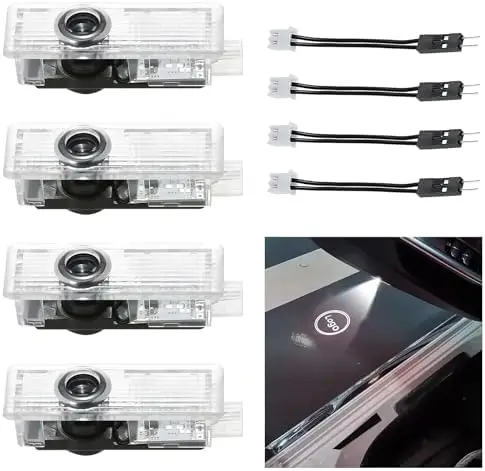 

Комплект из 4 мини-проекторов логотипа на дверь для Mini Cooper - белые светодиодные лампы-подсветки для R55/R56/R57/F54/F55