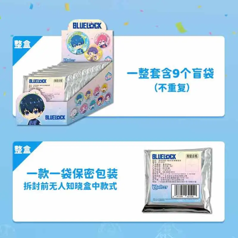 2025 Nuova vendita Blue Prison Q Edition Simpatico distintivo per acquerello Anime Blue Lock Collezione ufficiale Valley Collezione ufficiale Giocattoli Regali di Natale